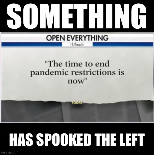 The leftists have been spooked! (Image courtesy of Fox News.) | SOMETHING; HAS SPOOKED THE LEFT | image tagged in leftists,democrat party,communists,globalism,scared,msm lies | made w/ Imgflip meme maker