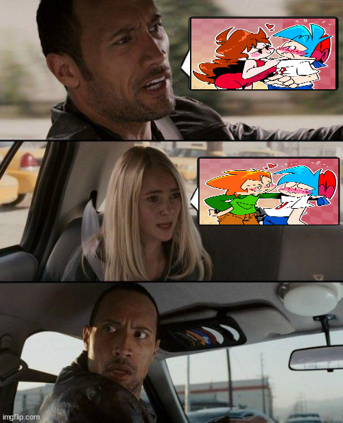 The Rock Driving FNF edition | image tagged in memes,the rock driving | made w/ Imgflip meme maker