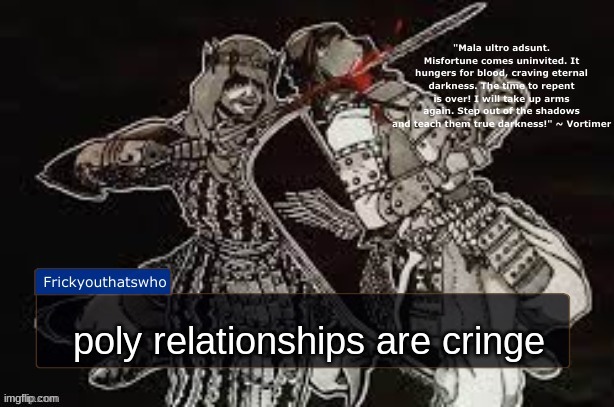 Frickyouthatswho Announcement Temp (Thanks LAKS!) | poly relationships are cringe | image tagged in frickyouthatswho announcement temp thanks laks | made w/ Imgflip meme maker