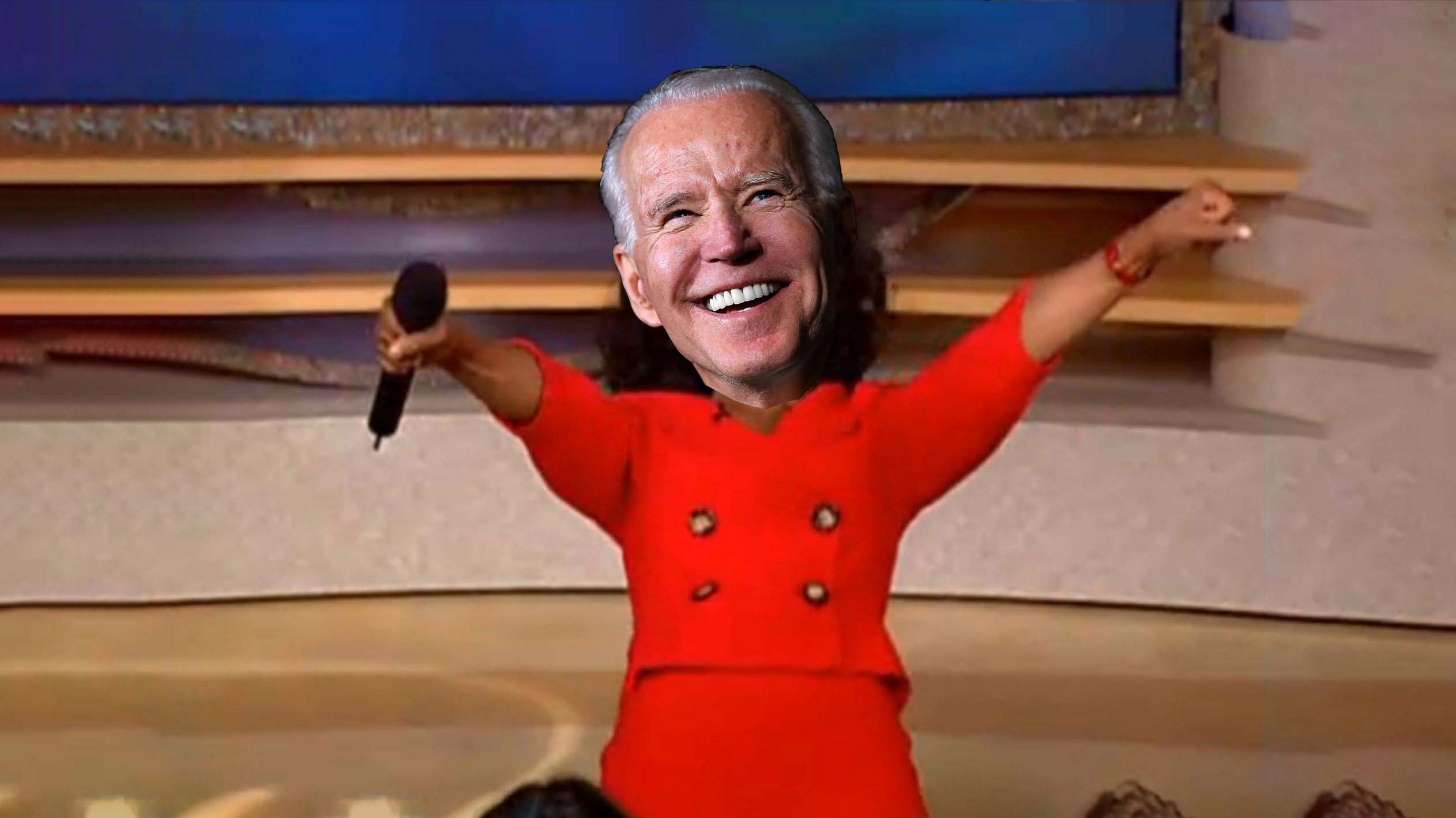 Oprah with Joe Biden's Face Blank Meme Template