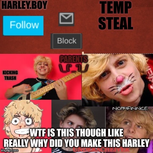 harley 3.0 | TEMP STEAL; WTF IS THIS THOUGH LIKE REALLY WHY DID YOU MAKE THIS HARLEY | image tagged in harley 3 0 | made w/ Imgflip meme maker