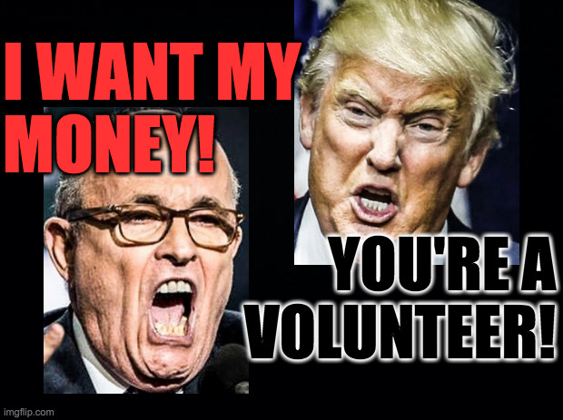 Another workforce casualty. | I WANT MY
MONEY! YOU'RE A
VOLUNTEER! | image tagged in memes,two divas,money | made w/ Imgflip meme maker