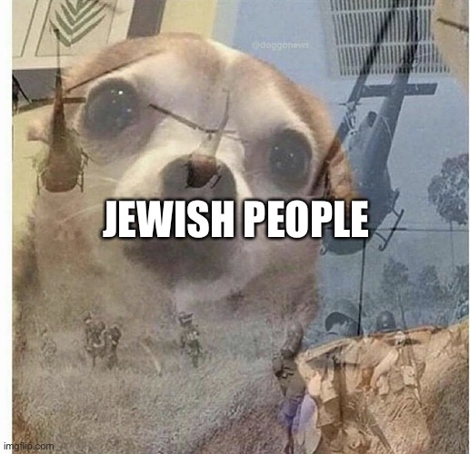 PTSD Chihuahua | JEWISH PEOPLE | image tagged in ptsd chihuahua | made w/ Imgflip meme maker