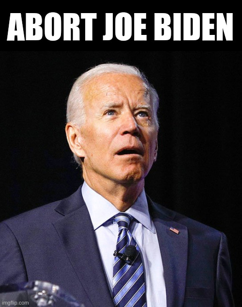 abort | ABORT JOE BIDEN | image tagged in joe biden | made w/ Imgflip meme maker