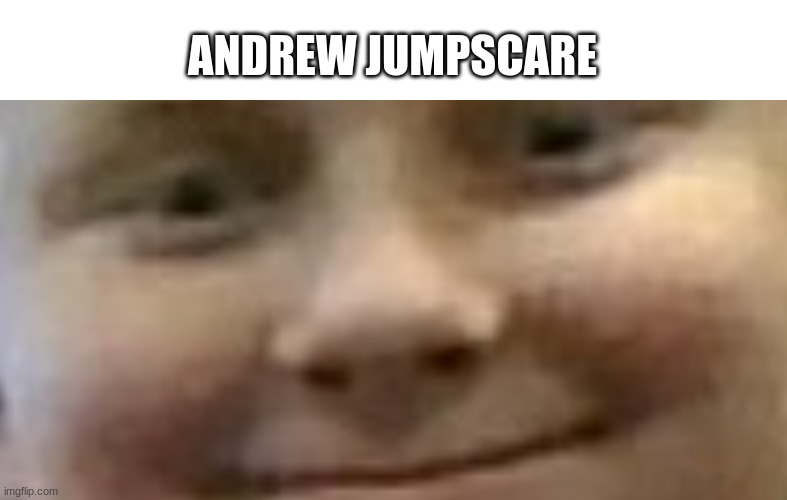 Andrew jumpscare | ANDREW JUMPSCARE | image tagged in jumpscare | made w/ Imgflip meme maker