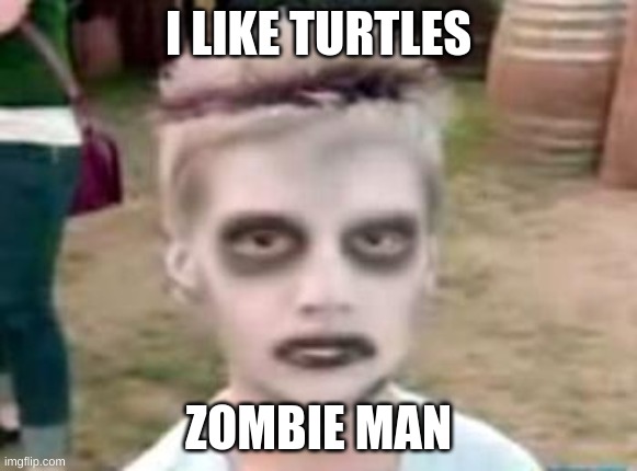 When you I watch the news it reminds me of this meme. | I LIKE TURTLES; ZOMBIE MAN | image tagged in i like turtles | made w/ Imgflip meme maker