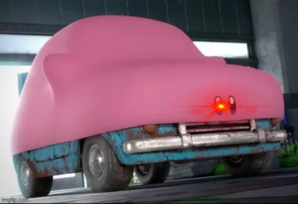 Kirby Car | image tagged in kirby car | made w/ Imgflip meme maker