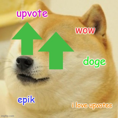 Doge Meme | upvote wow doge epik i love upvotes | image tagged in memes,doge | made w/ Imgflip meme maker