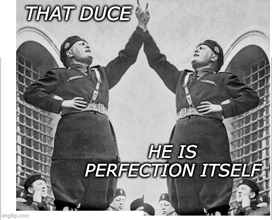 white background | THAT DUCE HE IS PERFECTION ITSELF | image tagged in white background | made w/ Imgflip meme maker