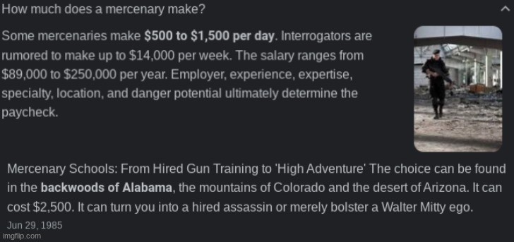 ight im making it official im becoming a mercenary | made w/ Imgflip meme maker