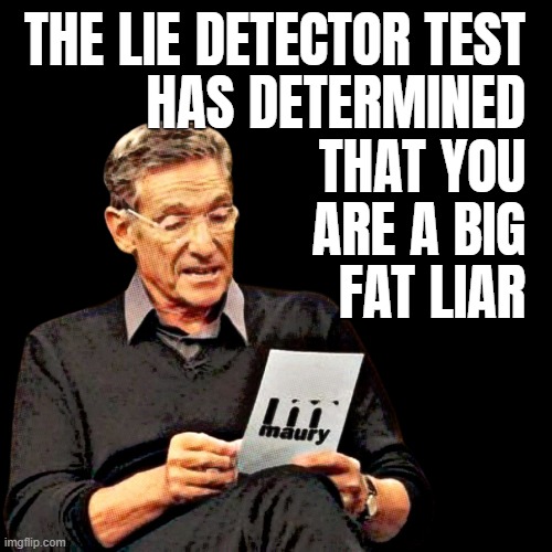 BIG FAT LIAR | image tagged in maury,maury povich,maury lie detector,lies,liar,liar liar | made w/ Imgflip meme maker