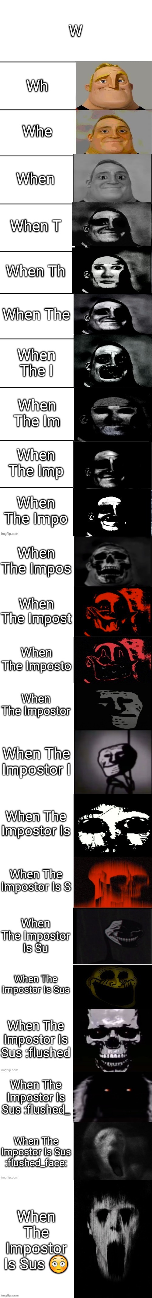 IMPOSTOR?!?! | W; Wh; Whe; When; When T; When Th; When The; When The I; When The Im; When The Imp; When The Impo; When The Impos; When The Impost; When The Imposto; When The Impostor; When The Impostor I; When The Impostor Is; When The Impostor Is S; When The Impostor Is Su; When The Impostor Is Sus; When The Impostor Is Sus :flushed; When The Impostor Is Sus :flushed_; When The Impostor Is Sus :flushed_face:; When The Impostor Is Sus 😳 | image tagged in bob parr becoming uncanny 2nd extended | made w/ Imgflip meme maker