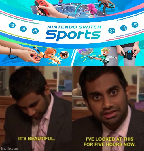 Nintendo switch sports | image tagged in i've looked at this for 5 hours now | made w/ Imgflip meme maker