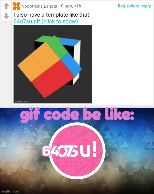 64o7su.gif lol | gif code be like:; 7; 64 | image tagged in osu,welcome to osu,rubix cube,imgflip,comments,memes | made w/ Imgflip meme maker