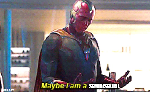 Maybe I am a monster | SEMIBISEXUAL | image tagged in maybe i am a monster | made w/ Imgflip meme maker