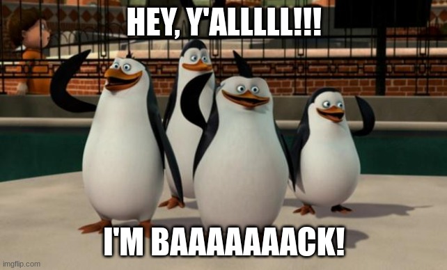 Hey guys! It's me, L0RD_Y33T or Conner_Ready. I created a new account because my old one was deleted. I missed you guys so much! | HEY, Y'ALLLLL!!! I'M BAAAAAAACK! | image tagged in just smile and wave boys | made w/ Imgflip meme maker