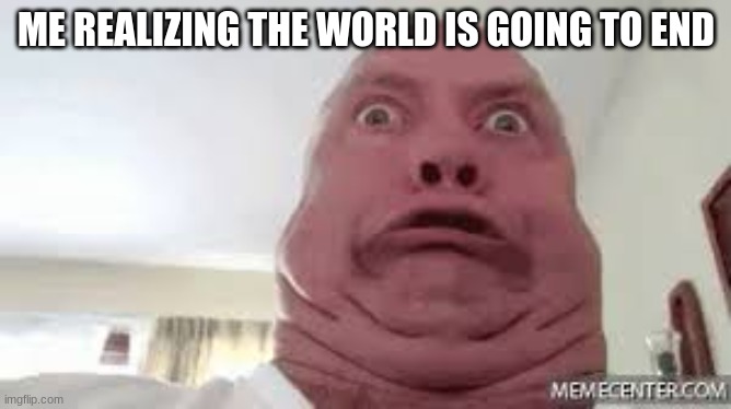 funny meme | ME REALIZING THE WORLD IS GOING TO END | image tagged in funny | made w/ Imgflip meme maker