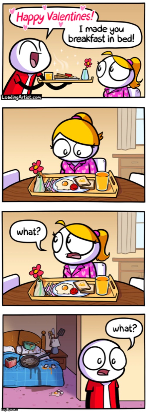 Breakfast in bed | image tagged in comics | made w/ Imgflip meme maker