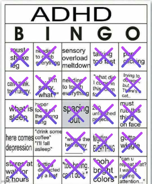 Comment if this is you too! | image tagged in adhd bingo | made w/ Imgflip meme maker
