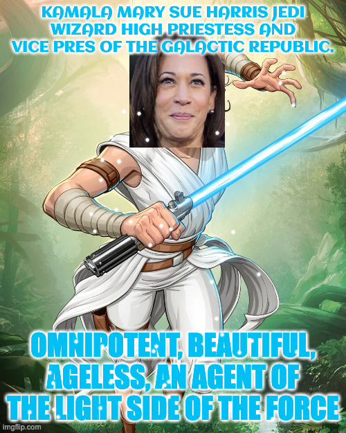 We'll Get This Ukraine Problem Solved In a Jiffy, Mr. President | KAMALA MARY SUE HARRIS JEDI WIZARD HIGH PRIESTESS AND VICE PRES OF THE GALACTIC REPUBLIC. OMNIPOTENT, BEAUTIFUL, AGELESS, AN AGENT OF THE LIGHT SIDE OF THE FORCE | made w/ Imgflip meme maker