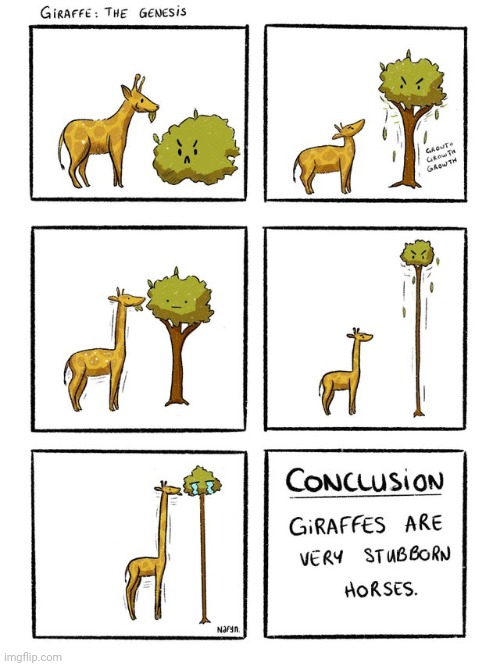 Giraffe | image tagged in comics/cartoons,comics,comic,giraffe,trees,tree | made w/ Imgflip meme maker