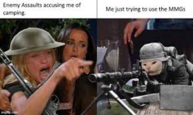 same | image tagged in mmg,woman yelling at cat,battlefield | made w/ Imgflip meme maker
