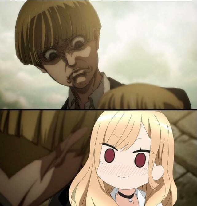 Armin vs Marin Blank Meme Template