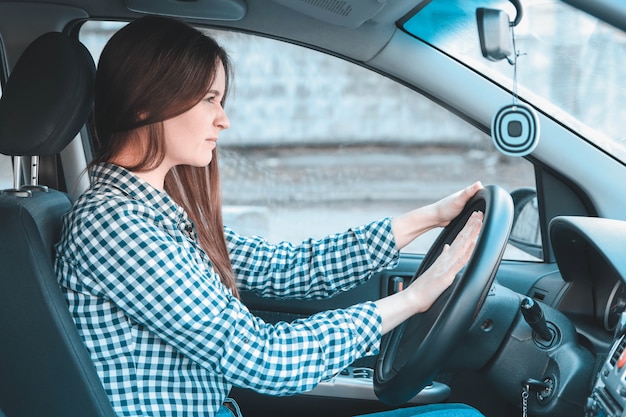 High Quality Woman honks car horn Blank Meme Template