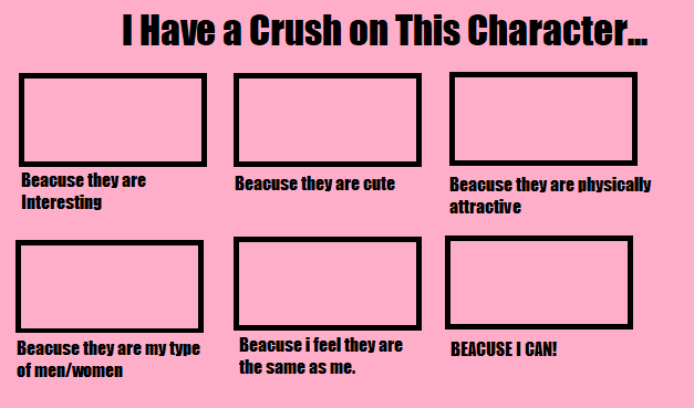 High Quality fictional crush Blank Meme Template