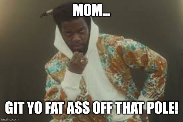 Fly | MOM... GIT YO FAT ASS OFF THAT POLE! | image tagged in fly | made w/ Imgflip meme maker
