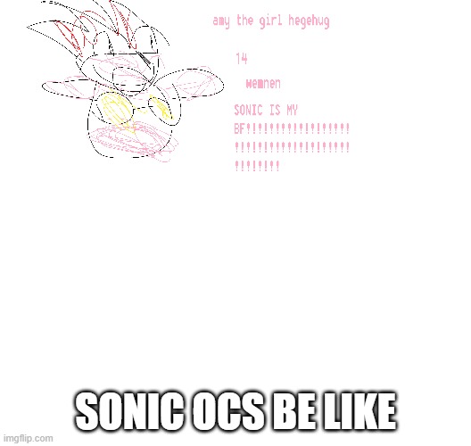 SONIC OCS BE LIKE | made w/ Imgflip meme maker