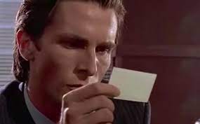 High Quality American Psycho cards Blank Meme Template