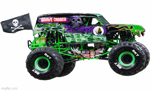 Monster jam Grave digger 40th | image tagged in gifs | made w/ Imgflip images-to-gif maker