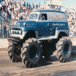 Monster jam Grave digger 40th Annervsity 2022 | image tagged in gifs | made w/ Imgflip images-to-gif maker