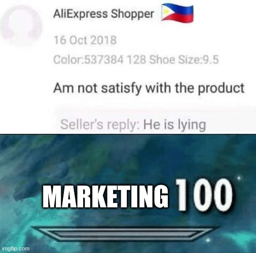 Case closed | MARKETING | image tagged in skyrim skill meme,memes,funny,funny memes | made w/ Imgflip meme maker