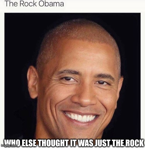 WHO ELSE THOUGHT IT WAS JUST THE ROCK | made w/ Imgflip meme maker