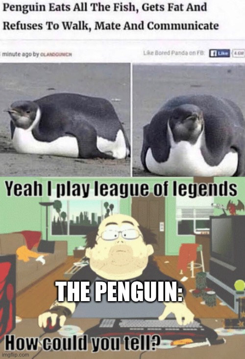 Moral? Don't play League of Legends. | THE PENGUIN: | image tagged in league of legends | made w/ Imgflip meme maker