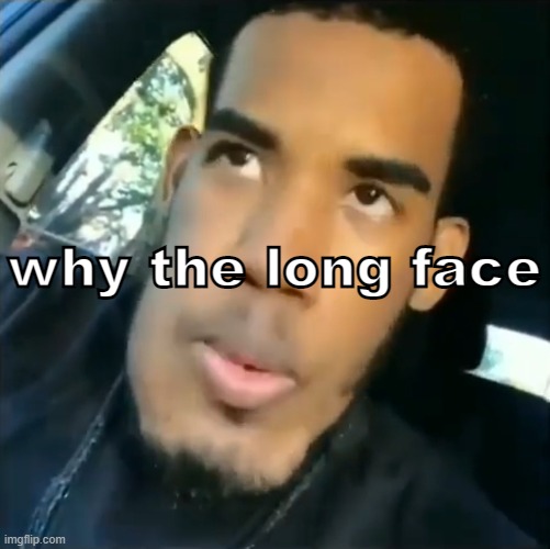 Why The Long Face Was A Person | why the long face | image tagged in why the long face was a person | made w/ Imgflip meme maker