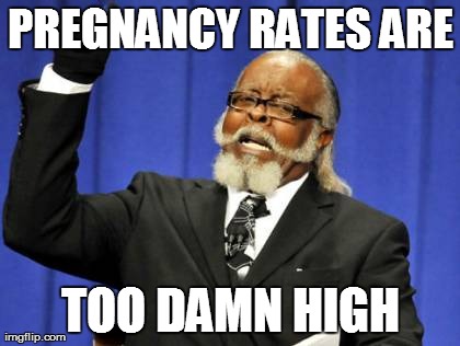 Too Damn High Meme | PREGNANCY RATES ARE TOO DAMN HIGH | image tagged in memes,too damn high | made w/ Imgflip meme maker