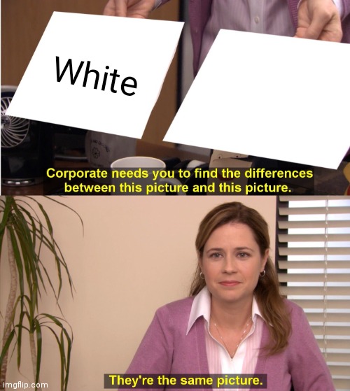 They're The Same Picture Meme | White | image tagged in memes,they're the same picture | made w/ Imgflip meme maker