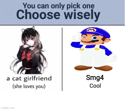 Choose wisely | Smg4; Cool | image tagged in choose wisely | made w/ Imgflip meme maker