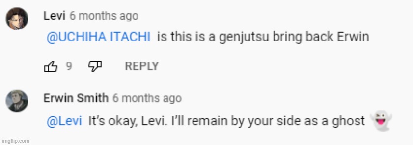 YT comments istg, there was even historia, eren and armin XD | made w/ Imgflip meme maker