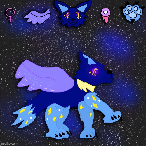 Made a refsheet for my friend's character :> | made w/ Imgflip meme maker
