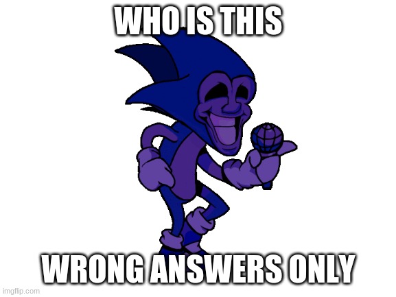 wrong answers only | WHO IS THIS; WRONG ANSWERS ONLY | image tagged in blank white template | made w/ Imgflip meme maker