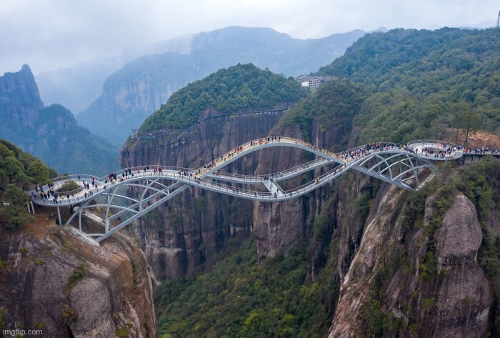 Ruyi Bridge, China | image tagged in cool places,enjoy,pictures,ruyi bridge china,interesting | made w/ Imgflip meme maker