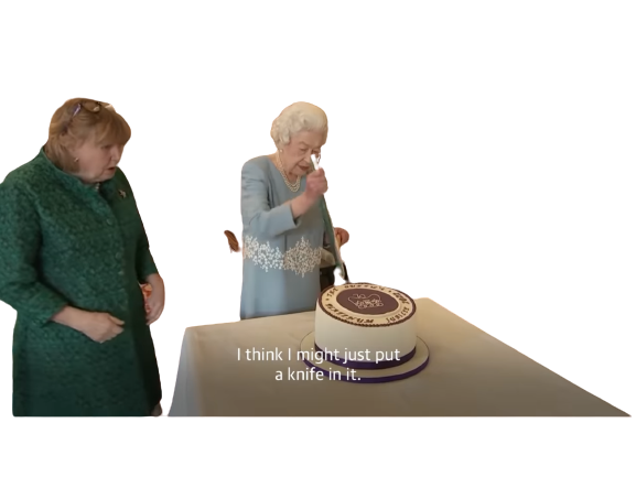 The queen stabs things Blank Meme Template