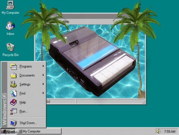 i now have a thing for vaporwave art and music and even found footage | made w/ Imgflip meme maker