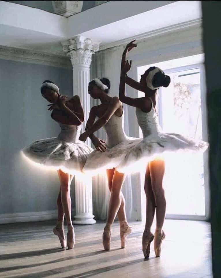 Glowing ballerinas Blank Meme Template