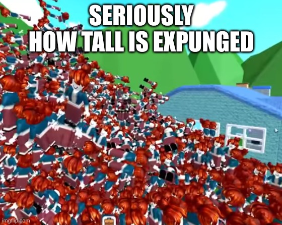 T h e     S w a r m | SERIOUSLY
HOW TALL IS EXPUNGED | image tagged in t h e s w a r m | made w/ Imgflip meme maker