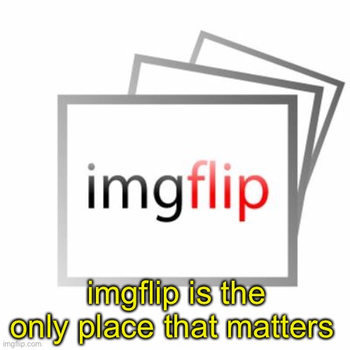 Imgflip | imgflip is the only place that matters | image tagged in imgflip | made w/ Imgflip meme maker